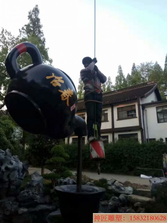 江蘇揚州冶春茶社天壺雕塑案例